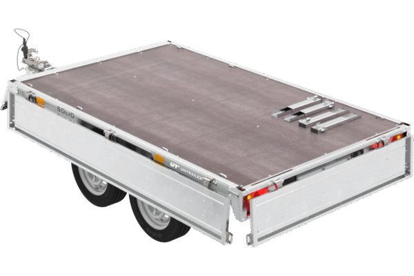 Zweiachsanhänger 254×151 mit Unitrailer Vollgummirädern 250/2 dmc 750 kg